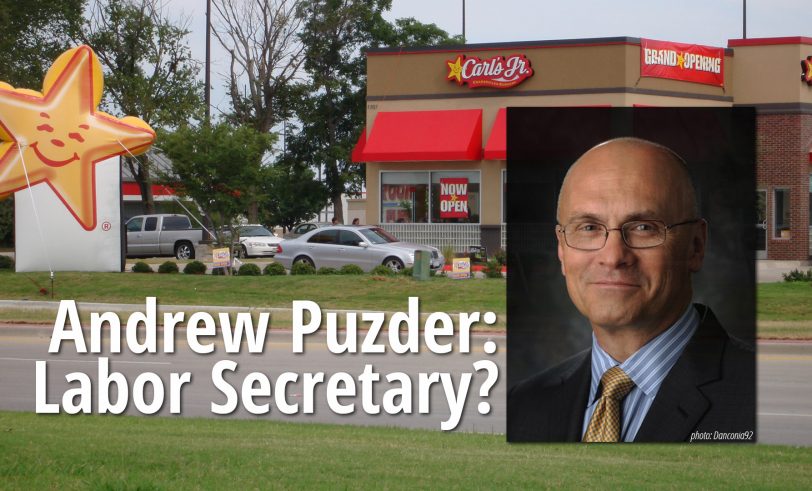 Andrew Puzder banner